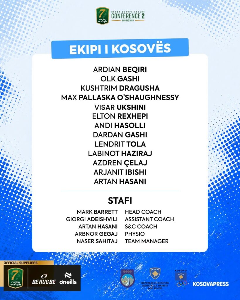 Prezantohet ekipi i Kosovës për Rugby Europe Sevens Conference 2